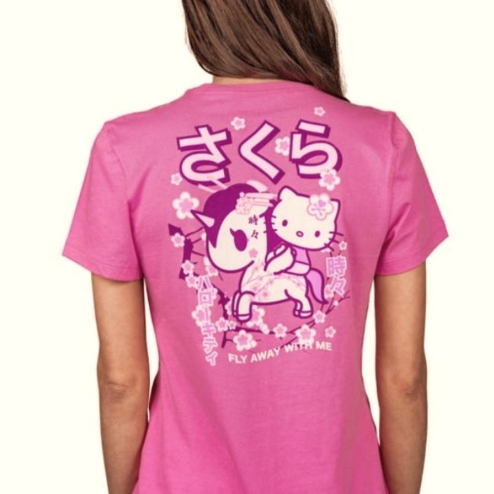 NWT Tokidoki x Hello Kitty Sakura Fly Away T Shirt